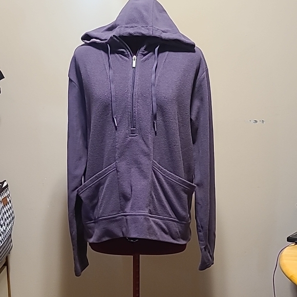 Purple Zip-Up Hoodie Sweater - Picture 1 of 4